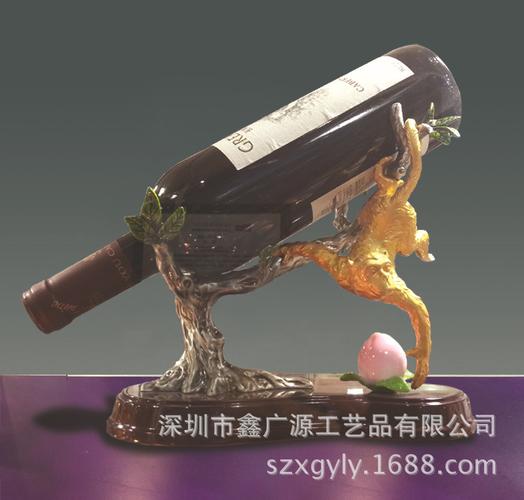 锌合金压铸浮雕·猴子偷桃红酒瓶底座 工艺与艺术的完美融合